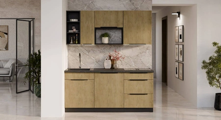 Szafka kuchenna pod zlewozmywak z szufladą Crotone 60 ZL 1S BB uchwyt krawędziowy szafka odporna na działanie wilgoci i uszkodzenia