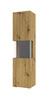 Witryna Ava 36 cm dąb artisan / czarny elegancka witryna do salonu z możliwością powieszenia prosta bryła idealna do każdego wnętrza