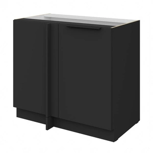 Szafka kuchenna narożna dostawiana Alatri Bl 105 ND 1F BB lewa fronty szafki kuchennej wykończone w technologii anti fingerprint