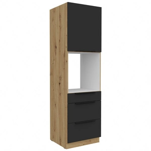 Słupek kuchenny Alatri Ar 60 DPS-210 3S 1F szafka z szufladami do zabudowy piekarnika fronty wykonane w technologii anti fingerprint