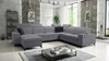 Narożnik z funkcją spania Kelly Sleek VIII szary lewostronny stylowy narożnik do salonu zapewnia komfort podczas wypoczynku