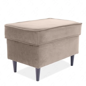 Puf Ron beżowy idealny podnóżek odporny na zaciągnięcia i zadrapania