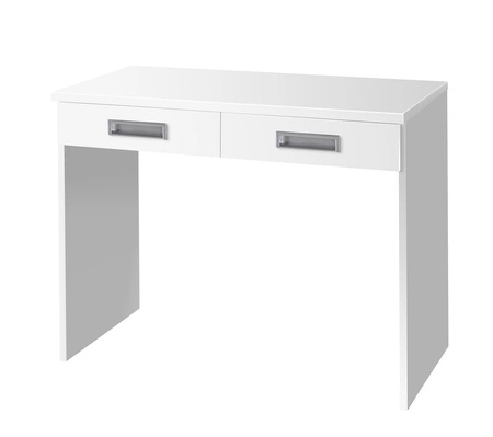 Toaletka z szufladami Penelopa 100 cm biała nowoczesny design mebla obrzeża mebla wykończone zostały specjalną okleiną