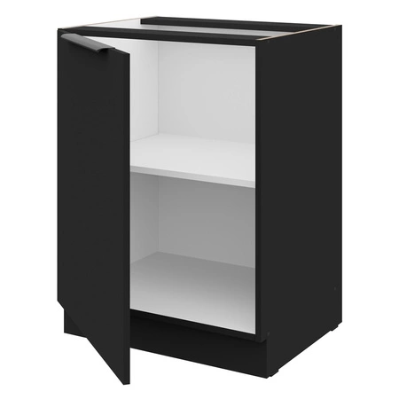 Zestaw mebli kuchennych narożny Brianza / Black 330x210 cm uchwyty krawędziowe szafki doskonale prezentują się w nowoczesnych wnętrzach