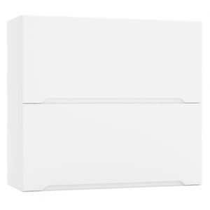 Szafka kuchenna wisząca Zova WS80GRF/2 biała szafka do kuchni z frontami otwieranymi do góry frezowane uchwyty odporna na uszkodzenia