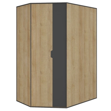 Zestaw mebli dziecięcych Nano zestaw 2 grafit / dąb riviera idealna propozycja do pokoju młodzieżowego w modnym stylu