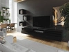 Meblościanka Sarti czarna / czarny połysk stylowy design funkcjonalny kącik multimedialny w niezwykle nowoczesnym stylu