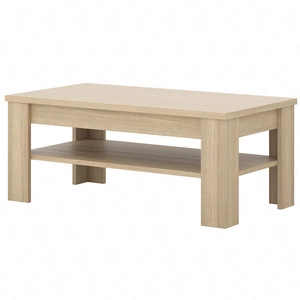 Stolik kawowy Cuba 120 cm dąb samdal stylowy stolik z półką wytrzymały odporny blat idealny stolik do każdej aranżacji