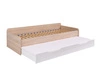Łóżko Twins 90x200 cm dąb sonoma jasny / biały idealne łóżko dwuosobowe do pokoju dziecka oraz pokoju młodzieżowego