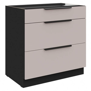 Szafka kuchenna stojąca z szufladami Tarraco 80 D 3S BB metalowy uchwyt krawędziowy szafka odporna na działanie wilgoci i uszkodzenia