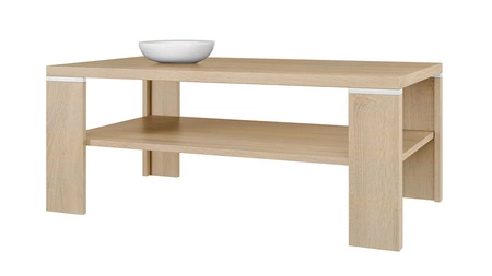 Stolik kawowy Achilles 68 cm dąb sonoma jasny nowoczesny design mebla obrzeża stolika kawowego wykończone zostały specjalną okleiną