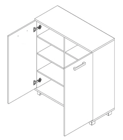 Komoda Maximus 100 cm dąb sonoma jasny nowoczesny design mebla obrzeża komody wykończone specjalną okleiną ABS