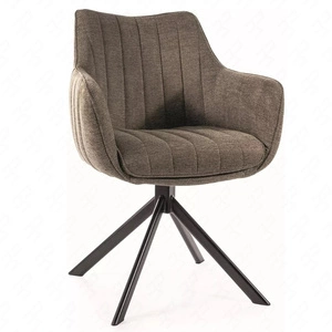 Krzesło tapicerowane Azalia Brego 44x42 cm oliwkowe nowoczesne krzesło obrotowe z metalowymi nogami stylowe krzesło kubełkowe