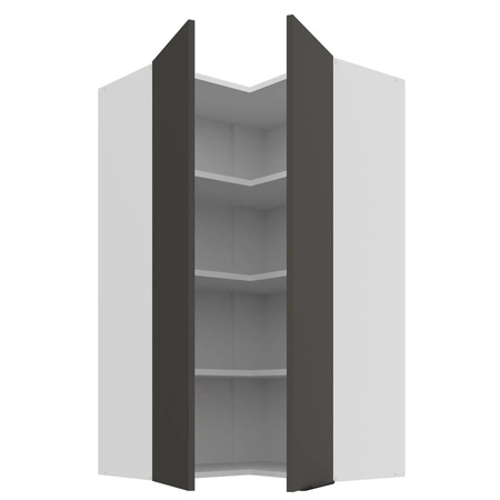 Szafka kuchenna narożna wisząca Aversa Wh 60x60 GN-108 2F odporna na uszkodzenia wykończenie frontów w technologii anti fingerprint