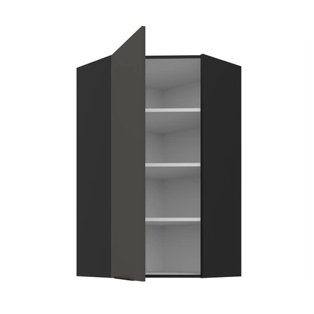 Szafka kuchenna narożna wisząca Aversa Bl 60x60 GN-108 1F odporna na uszkodzenia wykończenie frontów w technologii anti fingerprint