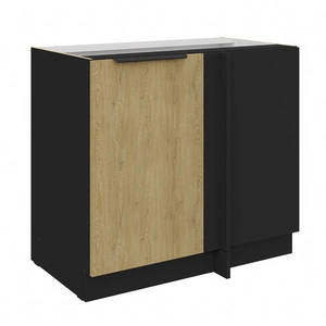 Szafka kuchenna narożna dostawiana Crotone 105 ND 1F BB prawa metalowy uchwyt krawędziowy odporność na działanie wilgoci i uszkodzenia