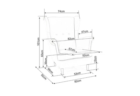 Fotel uszak Lord komfortowy podczas wypoczynku odporny na uszkodzenia mechaniczne zachwyci miłośników wyrazistych wnętrz