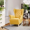 Fotel uszak Milano żółty ponadczasowy mebel w nowoczesnym wydaniu idealny do każdego stylu wnętrza