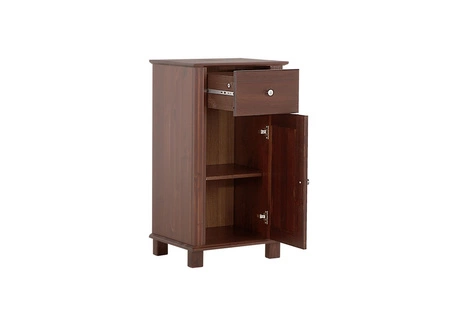 Szafka łazienkowa Retro 46 cm brązowa nietuzinkowy design nawiązujący do stylu retro szafka wykonana z naturalnego drewna