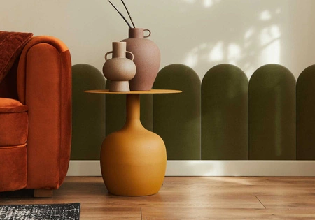 Panel tapicerowany Wally 30x80 cm oliwkowy stylowy panel ścienny płotek welurowa tkanina modne wykończenie każdej aranżacji