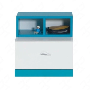 Szafka nocna z szufladą Mobi 40 cm biały / turkus funkcjonalny mebel do pokoju młodzieżowego