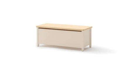 Skrzynia na pościel Story beżowy / dąb vincenza bielona dodatek do pokoju dziecięcego stworzy dodatkową przestrzeń do przechowywania