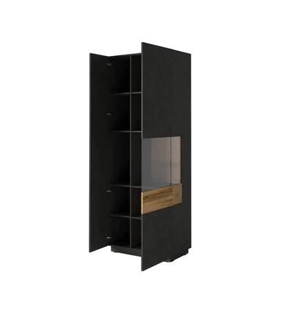 Meblościanka Silke matera / dąb wotan wyjątkowo stylowa meblościanka proste bryły wpisujące się w każde wnętrze