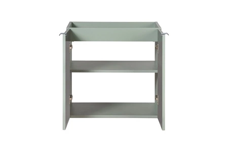 Zestaw mebli łazienkowych Line Reed Green szałwiowy / dąb coast evoke designerskie szafki łazienkowe stylowe pionowe ryflowania