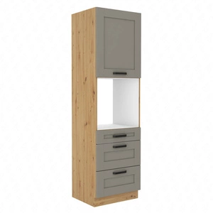 Słupek kuchenny Linosa 60 DPS-210 3S 1F szafka z szufladami do zabudowy piekarnika odporna na parę wodną rozlane ciecze i wysoką temperaturę