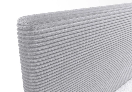 Łóżko kontynentalne Totti 80x200 szary popiel stylowe łóżko z pojemnikiem na pościel trójwymiarowa tkanina o wyrazistych prążkach