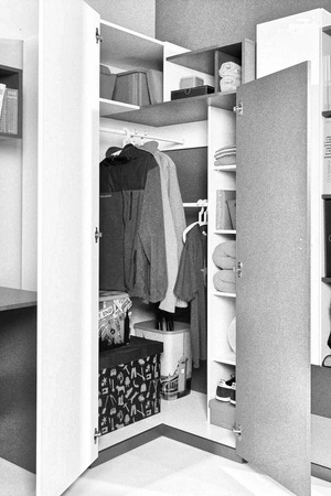 Szafa narożna Tablo grafit / enigma idealna do pokoju młodzieżowego bardzo użytkowa oraz posiada nowoczesny wygląd