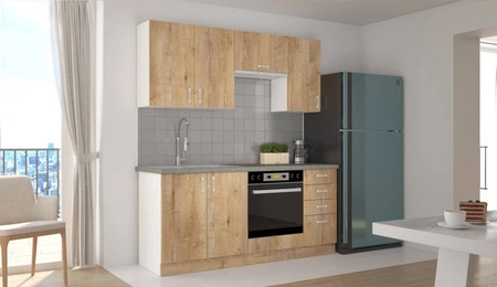 Zestaw mebli kuchennych Lento 180 cm niepowtarzalny styl szafek dopasuje się do wnętrza każdej kuchni