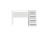 Biurko Maxione 120 cm białe nowoczesne biurko szufladami uniwersalny design idealne wpasuje się do pokoju nastolatka lub gabinetu