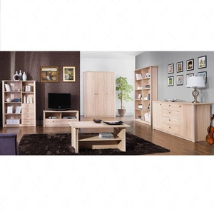 Zestaw mebli Finezja dąb sonoma jasny nowoczesna meblościanka wysoka jakość świetna propozycja do salonu i pokoju dziennego