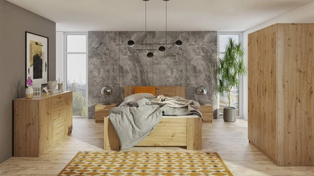 Komoda z szufladami Rico 120 cm dąb artisan funkcjonalny mebel w ponadczasowym designie idealna komoda do sypialni lub salonu