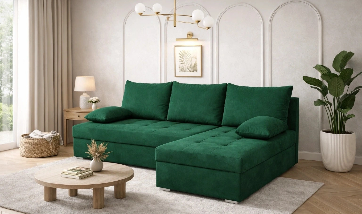 Narożnik z funkcją spania Fasti Narożnik do salonu Narożnik z funkcją spania codziennego