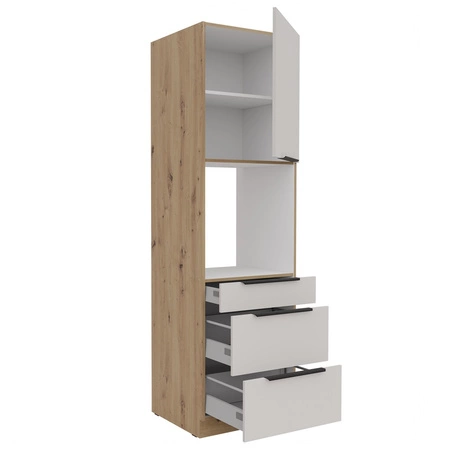 Słupek kuchenny Soela 60 DPS-210 3S 1F szafka z szufladami do zabudowy piekarnika odporna na działanie wilgoci metalowe uchwyty