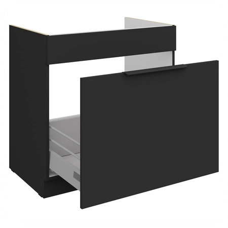 Szafka kuchenna pod zlewozmywak z szufladą Alatri Bl 80 ZL 1S BB fronty szafki kuchennej wykończone w technologii anti fingerprint