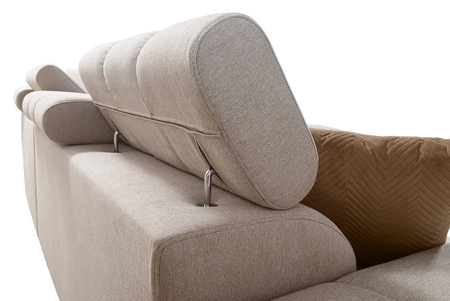 Narożnik z funkcją spania Bolmso zielony lewostronny narożnik z dwoma pojemnikami na pościel praktyczna szuflada w boczku mebla