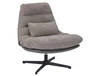Fotel Felicia szary / szara ekoskóra funkcjonalny oraz nowoczesny fotel obrotowy z metalowymi nogami ozdobna poduszka