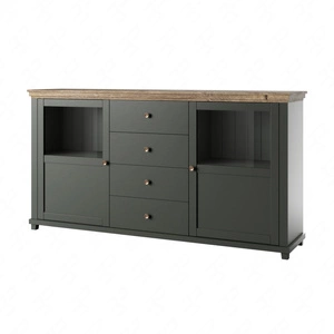 Komoda z szufladami Evora 181 cm funkcjonalna idealna do wnętrz w stylu nowoczesnym klasycznym i skandynawskim