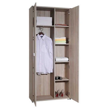 Szafa Anter 85 cm dąb sonoma jasny stylowy design obrzeża wykończone ABS idealna szafa do przedpokoju lub garderoby