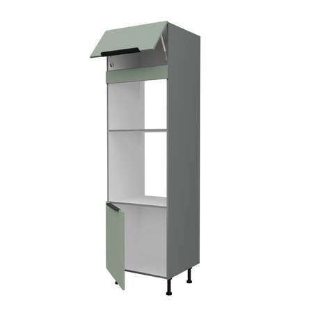 Słupek kuchenny Treviso Ant 60 DPM-215 2F szafka do zabudowy mikrofali i piekarnika fronty wykonane w technologii anti fingerprint