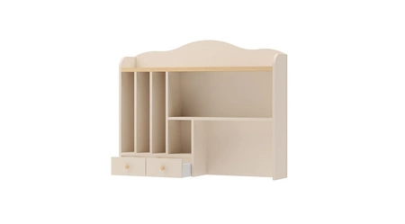 Nadstawka do biurka Story 110 cm beżowy / dąb vincenza bielona sekretarzyk z półkami funkcjonalny dodatek do uporządkowania strefy nauki