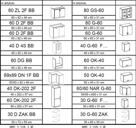 Zestaw mebli kuchennych Sonia 180 cm fronty w połysku niepowtarzalny styl szafki z witryną nadaje meblom lekkości i stylu