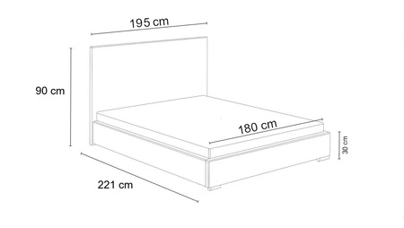Łóżko tapicerowane Olne 180x200 beżowe stylowe łóżko z pojemnikiem na pościel wygodny zagłówek zachwyca eleganckim designem