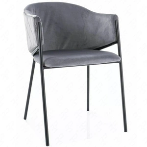 Krzesło tapicerowane Bono szare nowoczesne oraz funkcjonalne krzesło industrialne na metalowym stelażu