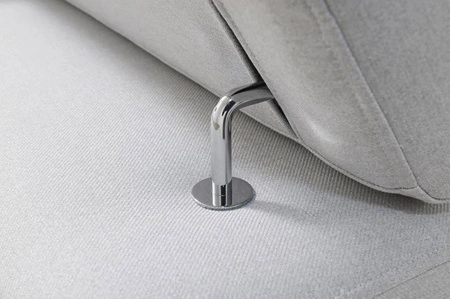 Narożnik z funkcją spania Provo siwy / biały lewostronny narożnik z pojemnikiem na pościel i funkcjonalną dostawką