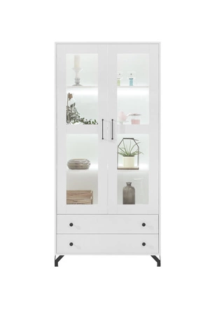 Zestaw mebli Skien biały połysk innowacyjne meble do salonu i pokoju dziennego w nowoczesnym stylu