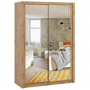 Szafa przesuwna z lustrem Rico 150 cm dąb artisan funkcjonalny mebel w stylu klasycznym idealna szafa do sypialni lub garderoby